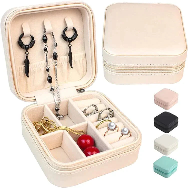 Jewelry Leather Storage Box Organizer